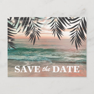 Postal De Anuncios Guardar la fecha de destino de playa tropical