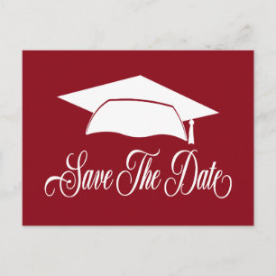 Postal De Anuncios Guardar la fecha de graduación - Escuela simple ro