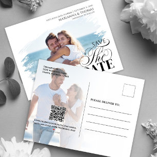 Postal De Anuncios Guardar la fecha de la boda con foto moderna