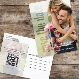 Postal De Anuncios Guardar la fecha de la boda con foto moderna