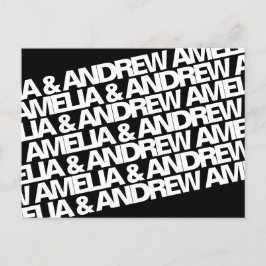 Postal De Anuncios Guardar la fecha de la boda con nombre moderno