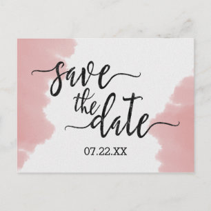 Postal De Anuncios Guardar la fecha de la boda de acuarela coral melo