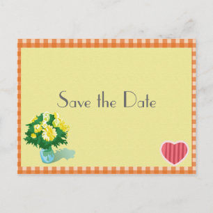 Postal De Anuncios Guardar la fecha de la boda estilo campestre