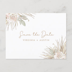 Postal De Anuncios Guardar la fecha de la boda floral