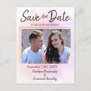 Postal De Anuncios Guardar la fecha de la boda simple y personalizada