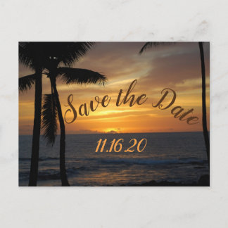 Postal De Anuncios Guardar la fecha de la boda tropical