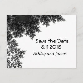 Postal De Anuncios Guardar la fecha en negro y blanco