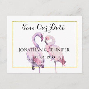 Postal De Anuncios Guardar la fecha Famingo