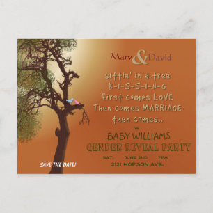 Postal De Anuncios Guardar la Fecha Fiesta de Revelación de Género