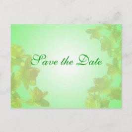 Postal De Anuncios guardar la fecha, flores de tulipán amarillas