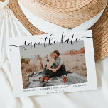 Postal De Anuncios Guardar la fecha fotografía moderna de tipografía<br><div class="desc">Guardar la fecha fotografía moderna de tipografía de moda</div>
