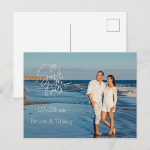 Postal De Anuncios Guardar la fecha fotografía personalizado