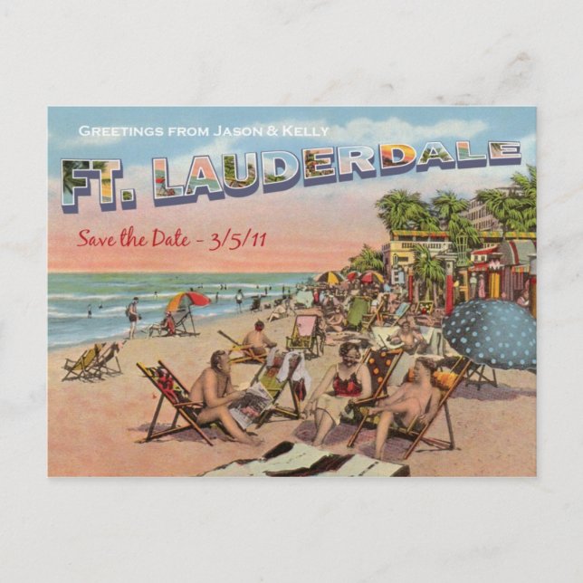 Postal De Anuncios Guardar la fecha - Ft. Lauderdale (Anverso)