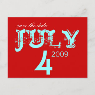 Postal De Anuncios Guardar la fecha - Julio - Personalizado