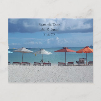 Postal De Anuncios Guardar la fecha - la boda destino de la playa