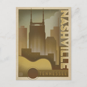 Postal De Anuncios Guardar la Fecha Nashville, TN - Guitar Skyline
