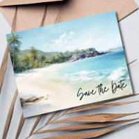 Guardar la fecha para boda en la playa