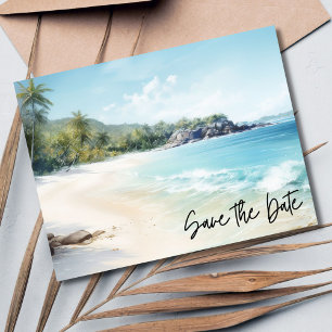 Postal De Anuncios Guardar la fecha para boda en la playa