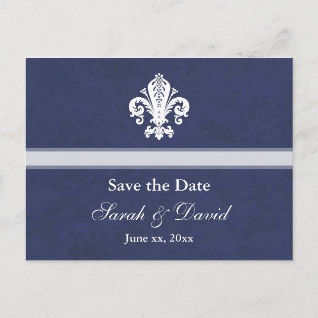 Postal De Anuncios Guardar la fecha personalizable (Anverso)