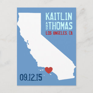 Postal De Anuncios Guardar la fecha - Personalizable - California