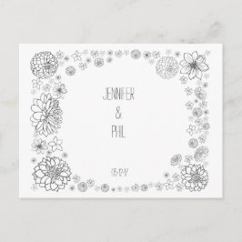 Postal De Anuncios Guardar la Fecha Personalizable de Boda Rústica