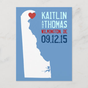 Postal De Anuncios Guardar la fecha - Personalizable - Delaware