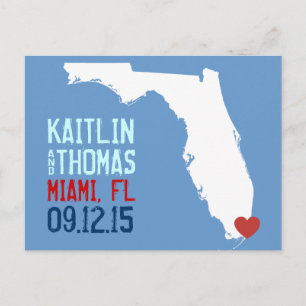 Postal De Anuncios Guardar la Fecha - Personalizable - Florida