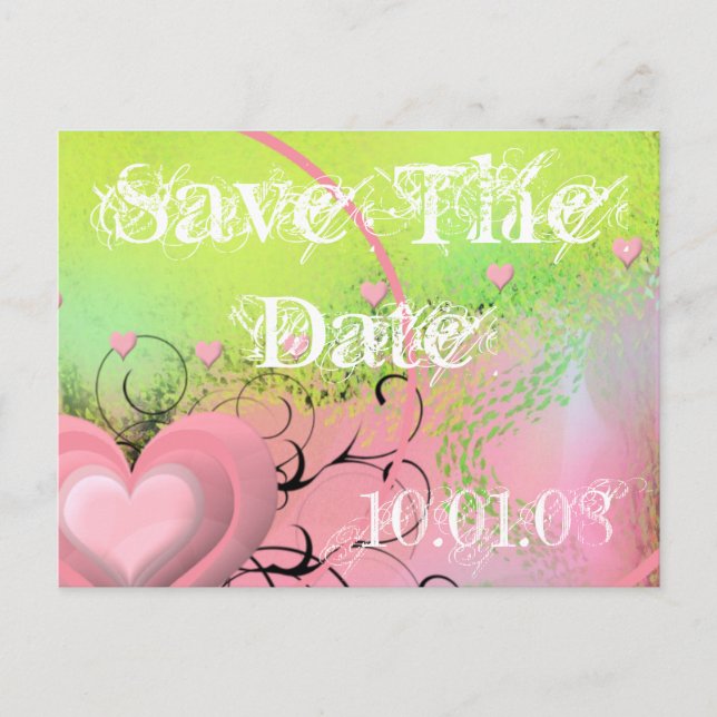 Postal De Anuncios Guardar la fecha - Personalizado (Anverso)