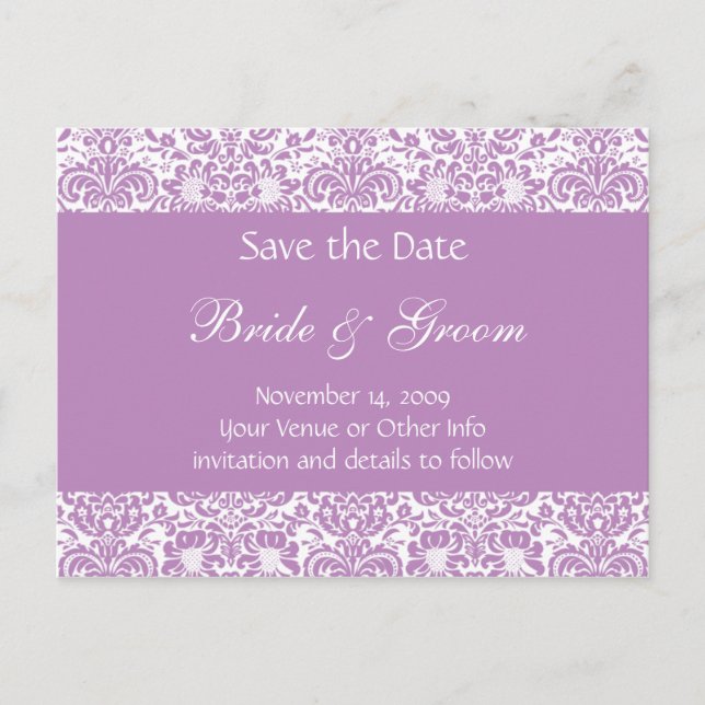 Postal De Anuncios Guardar la fecha personalizado de Damasco (Anverso)