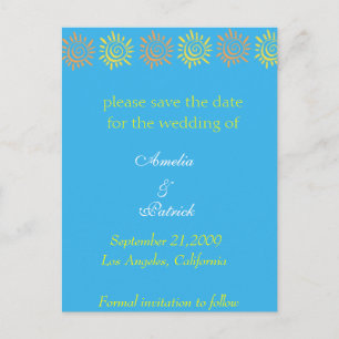 Postal De Anuncios Guardar la fecha - Postcard de verano Suns