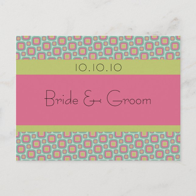 Postal De Anuncios Guardar la fecha retro (Anverso)