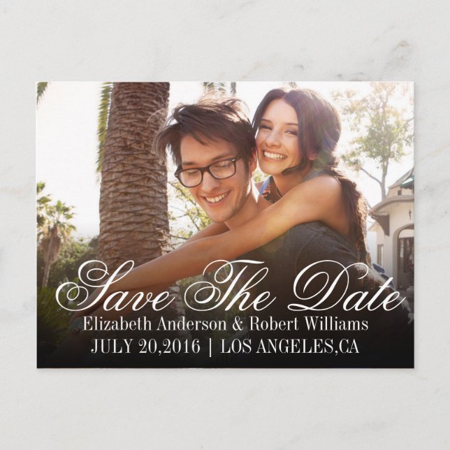 Postal De Anuncios Guardar la fecha | Salvar la fecha de nuestra boda (Anverso)