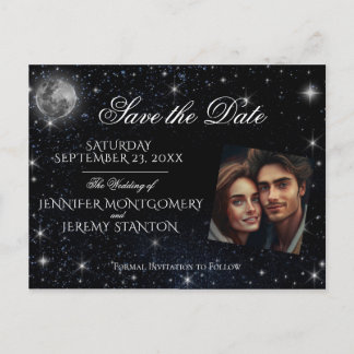 Postal De Anuncios Guardar la fecha Starry Night Añadir foto