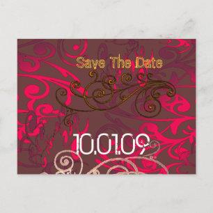 Postal De Anuncios Guardar la fecha - Swirl en peligro -