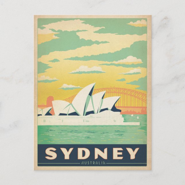 Postal De Anuncios Guardar la Fecha | Sydney, Australia (Anverso)