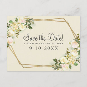 Postal De Anuncios Guardar La Feria Elegante Bodas Botánicos Floral