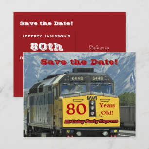 Postal De Anuncios Guardar la fiesta de cumpleaños número 80