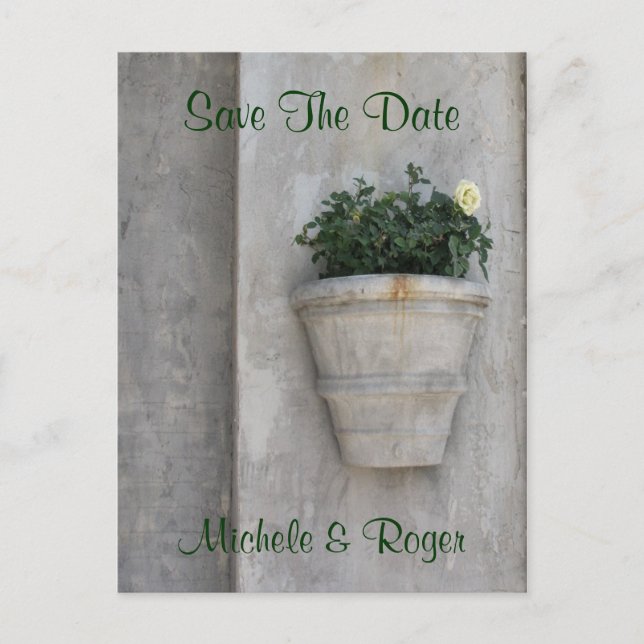 Postal De Anuncios Guardar la flor Date (Anverso)