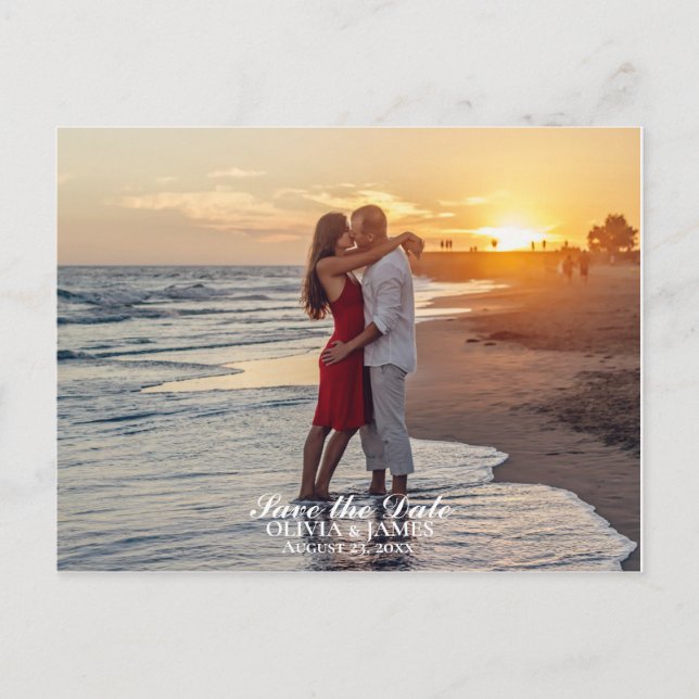 Postal De Anuncios Guardar la foto del Boda de fecha (Anverso)