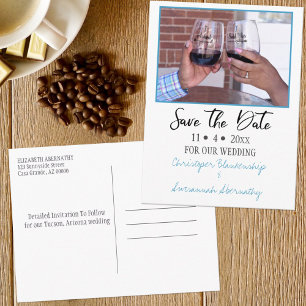 Postal De Anuncios Guardar la foto del Personalizado de fecha Matrimo