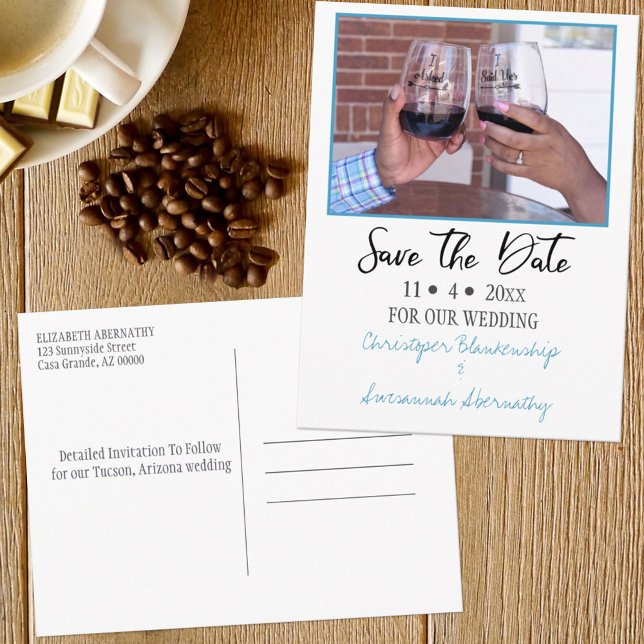 Postal De Anuncios Guardar la foto del Personalizado de fecha Matrimo (Subido por el creador)