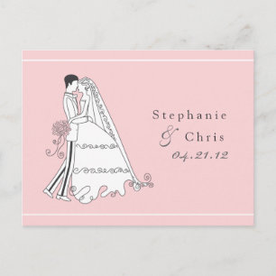 Postal De Anuncios Guardar la novia y el novio 01
