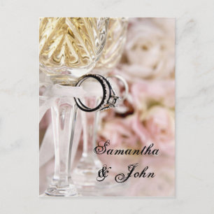 Postal De Anuncios Guarde la Fecha - Alianzas de Boda