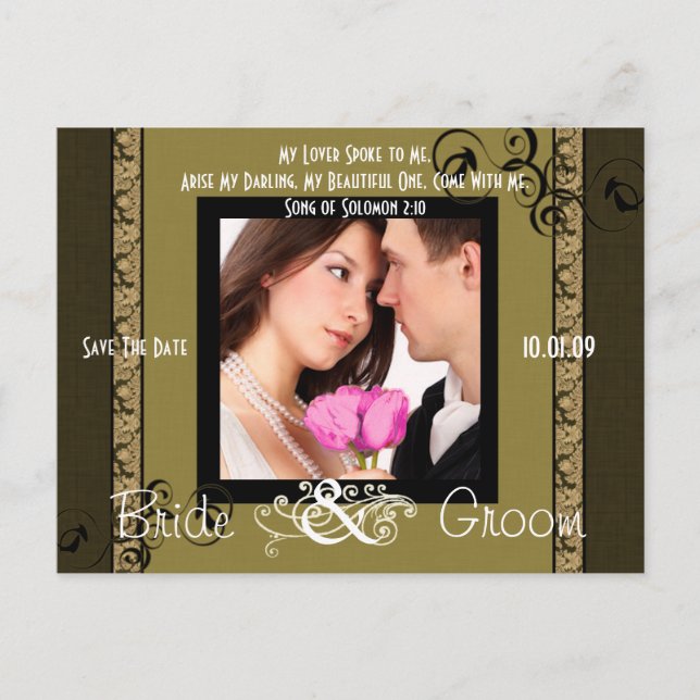 Postal De Anuncios Guarde la fecha con su foto (Anverso)