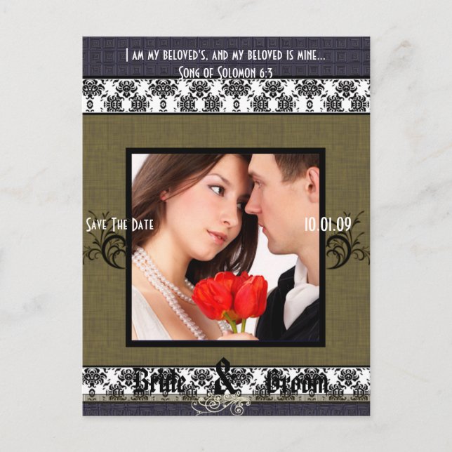 Postal De Anuncios Guarde la fecha con su foto (Anverso)