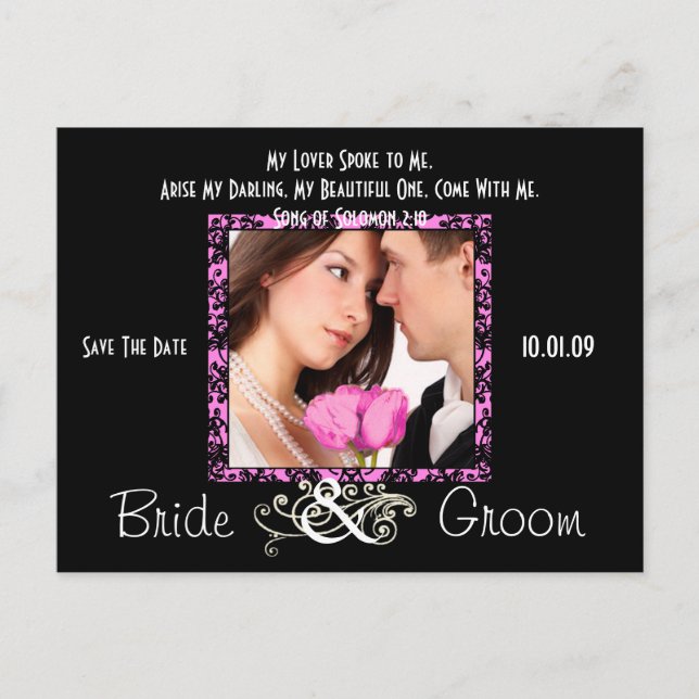 Postal De Anuncios Guarde la fecha con su foto (Anverso)