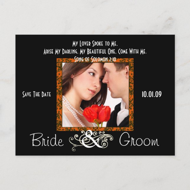 Postal De Anuncios Guarde la fecha con su foto (Anverso)