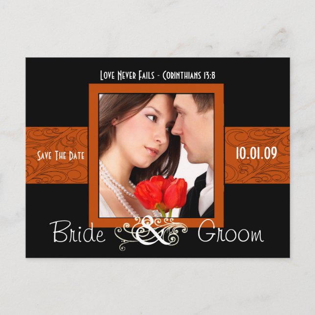 Postal De Anuncios Guarde la fecha con su foto (Anverso)