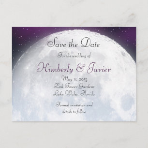 Postal De Anuncios Guarde la Fecha para Boda con Tema Espacial