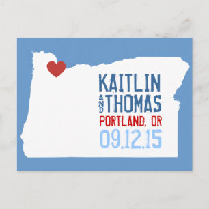 Postal De Anuncios Guarde la fecha - Personalizable - Oregon